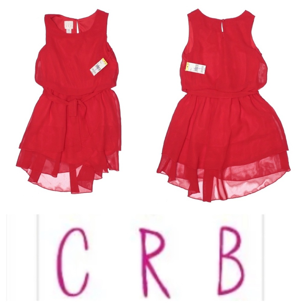Girls Red Dress by CRB is like new. Size 7